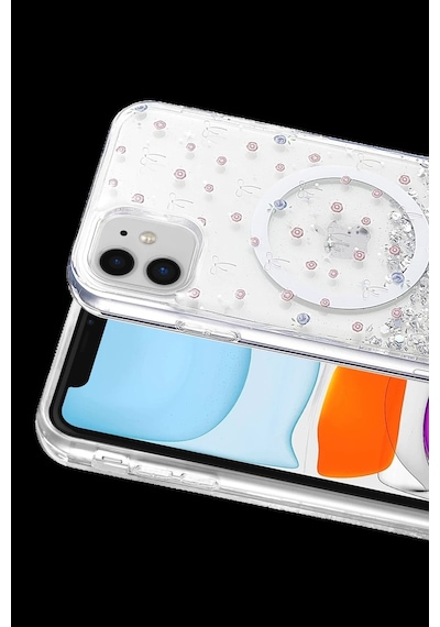 Onegif Apple iPhone Uyumlu 11 Misk Simli Magsafe Kapak - Desen 1 Bz8683140939229