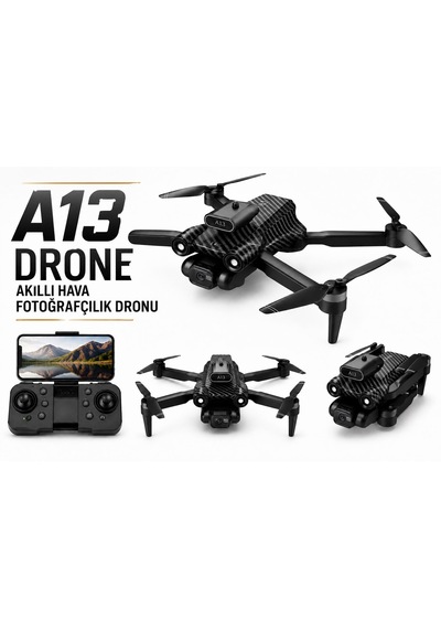 A13 Dron Akıllı Hava Fotoğrafçılık Dronu 360 Derece Akıllı Engel Algılama Katlanabilir Optik Akış Konum Sabitleme Elektirikli Kamera Fırçasız Motor