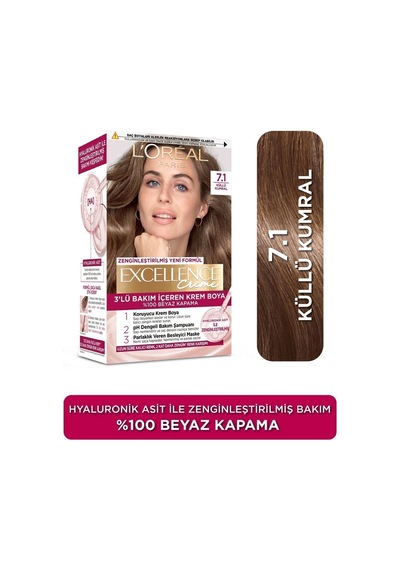 Excellence Creme Saç Boyası 7.1 Kumral Küllü