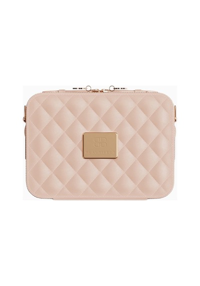 Beautifect Mini Nude Lüks Aydınlatmalı Seyahat Makyaj Çantası Makyaj Çantaları Soft Nude