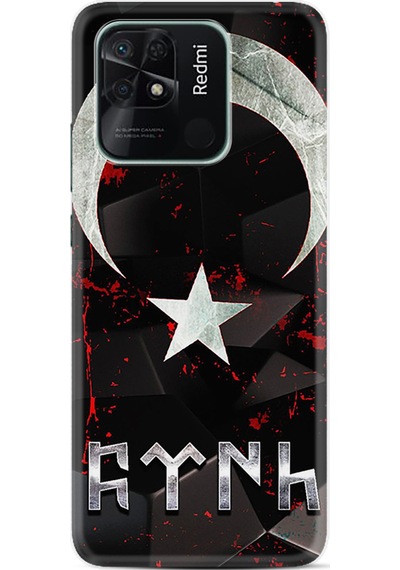 Xiaomi Redmi 10C Kılıf Resimli Desenli Baskılı Silikon Göktürk 1394