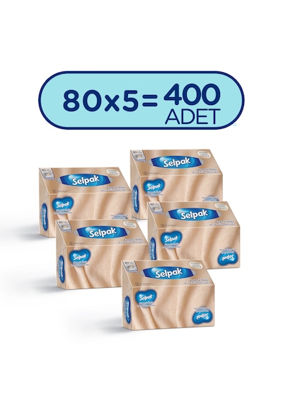 Selpak El Ve Yüz Havlusu Kutulu Kaşmir Özlü 5*80 Yaprak
