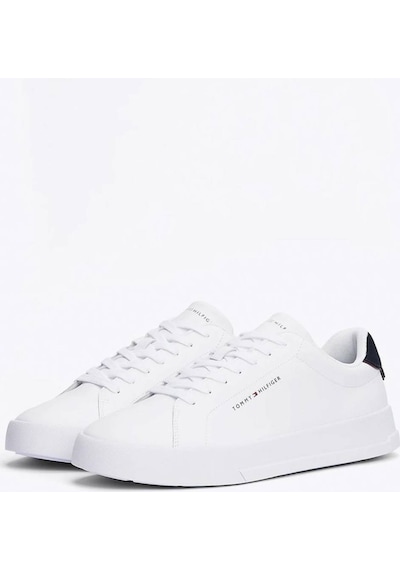 Tommy Hilfiger Tommy Jeans Erkek Beyaz Pebble Grain Court Sneaker Beyaz