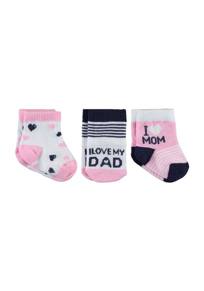 Civil Baby Kız Bebek 3'lü Çorap Set Yenidoğan Pembe D3c49191723n1 Pembe