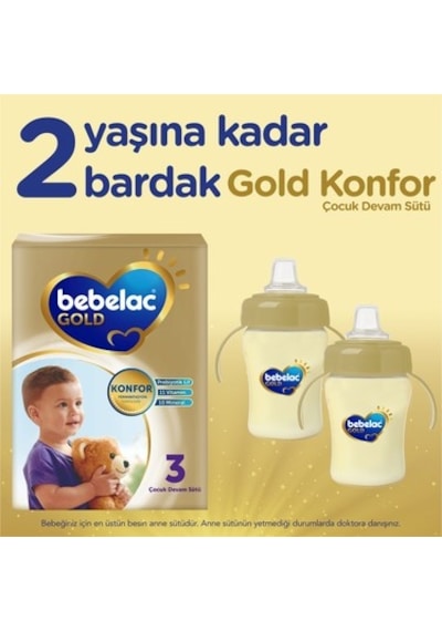 800 Gr Bebelac Gold Konfor 3 Devam Sütü - 1 Yaş Ve Üzeri