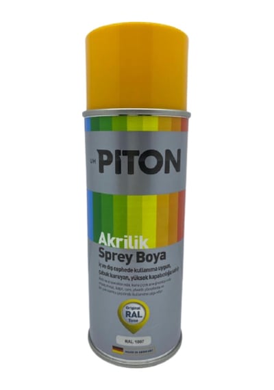Piton Akrilik Sprey Boya 400 Ml Ral1007 Krom Sarı
