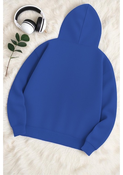 Uyguntarz New York Baskılı Oversize Sweatshirt Mavi