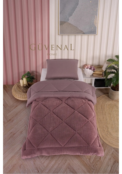 Güvenal Elite Wellsoft Tek Kişilik Çift Taraflı Yastık Kılıflı Lüx Yorgan Seti Yorgan Uyku Seti Çeyiz Gülkurusu