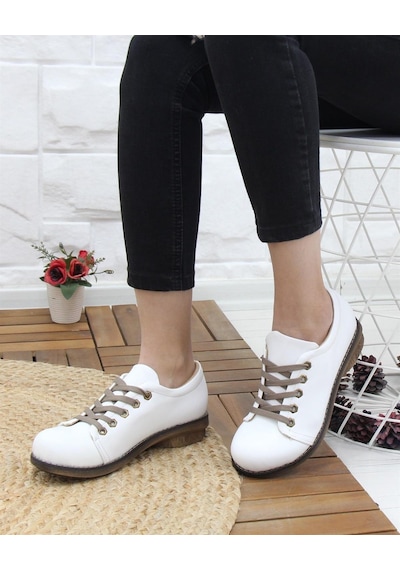 Nesil Shoes Mila 35 Beyaz Günlük Anatomik Kadın Ayakkabı-beyaz Beyaz