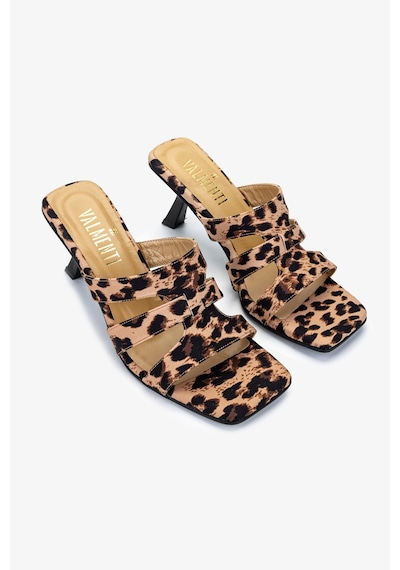 Valmenti Kadın Vegan Leopar Topuklu Terlik 1063 23420 Bn Trlk Y25 Leopar Leopar