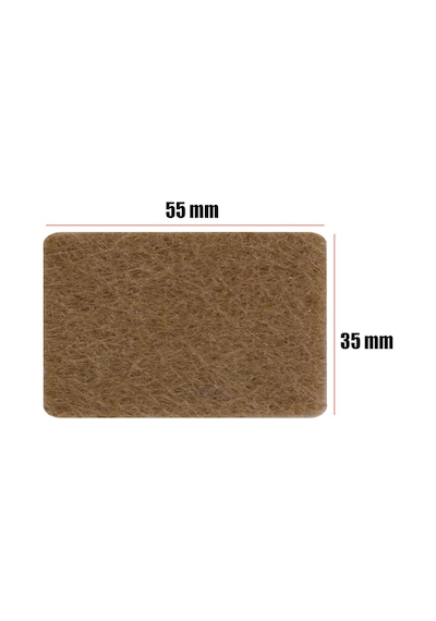 Badem10 Nobel Masa Sandalye Parke Zemin Koruyucu Keçe Yapışkanlı Dikdörtgen 35x55 Mm 12'li Paket