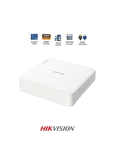 Ds-7104hghı-m1 4 Kanal Dvr 5 Ip Kamera Destekli Kayıt Cihazı