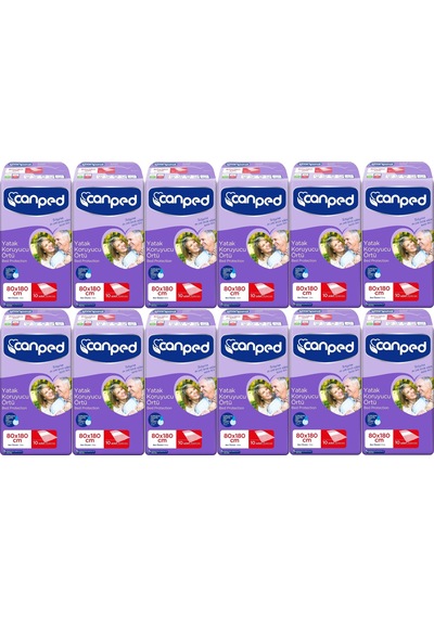 Canped Hasta Yatak Koruyucu Örtü Extra 80 180cm Xl 120 Adet