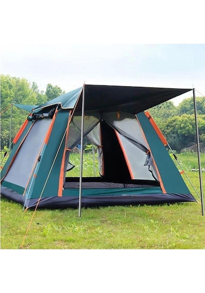Yek Outdoor 6 Kişilik Tam Otomatik Tenteli Kamp Çadırı 270x270x170cm Yeşil