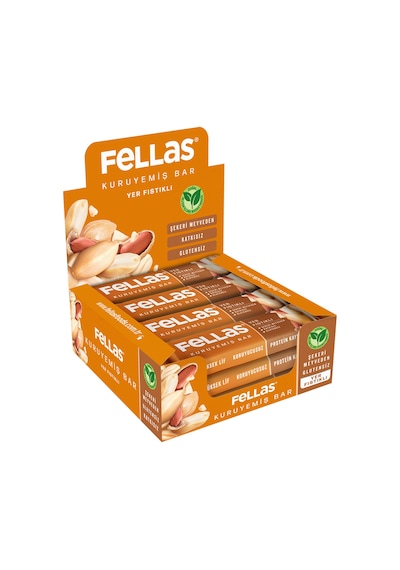 Yer Fıstıklı Kuruyemiş Bar 30g x12 Adet