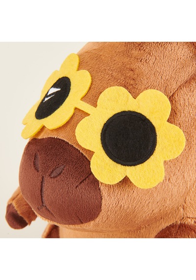 Soft Süper Star Kapibara Figürlü Yastık - Kahverengi - 16x25 Cm Çok Renkli