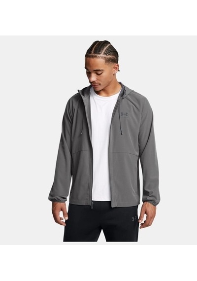 Under Armour Ua Vibe Woven Jacket Mens Castlerock / / Black 6003001-025 Gri
