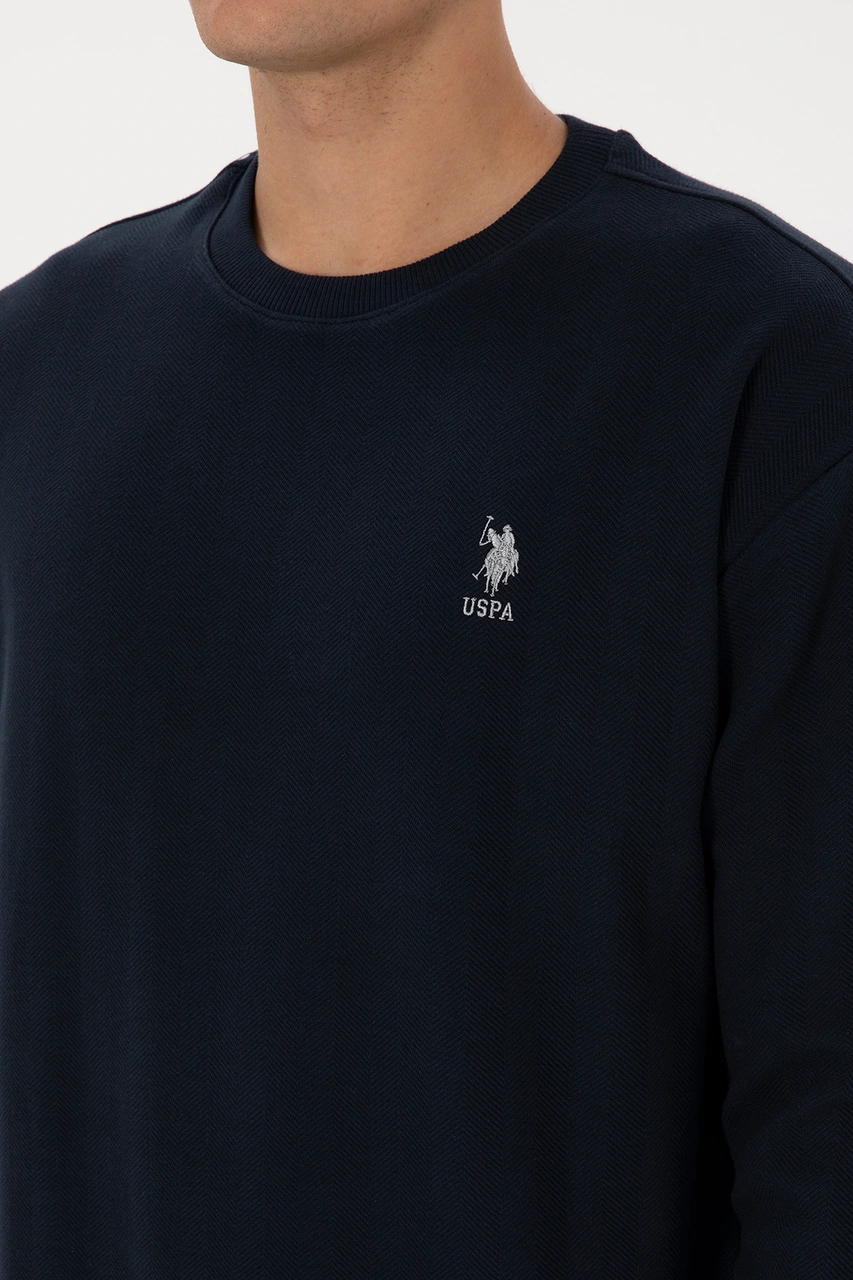 U.S. Polo Assn. Erkek Comfort Fit Bisiklet Yaka Lacivert Sweatshirt 50317050-VR033