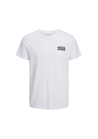 Jack & Jones Jack&jones Corp Ss Erkek Beyaz Baskılı Bisiklet Yaka Tişört 12151955-WHTS Beyaz