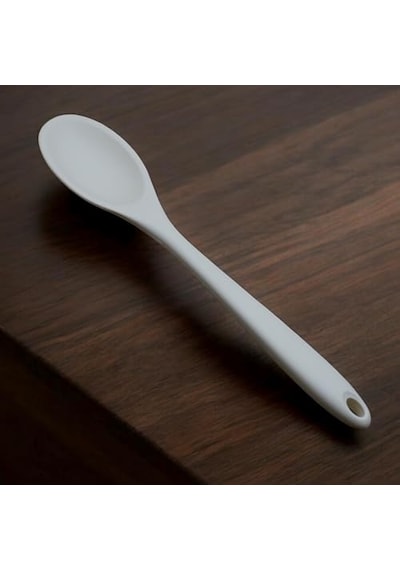 Silikon Pişirme Ve Servis Kaşık- 27,5 Cm Krem Renkli Özel Seri Diğer