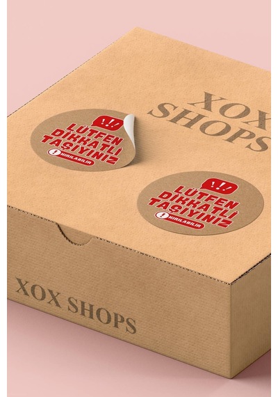 Kırılabilir Kraft Sticker 3x3cm St2274 Çok Renkli