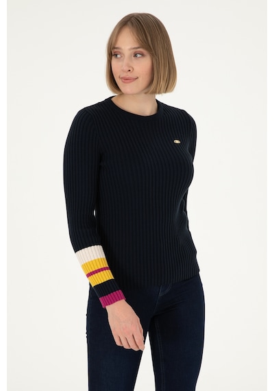 U.S. Polo Assn. Kadın Lacivert Bisiklet Yaka Kazak 50297099-VR033