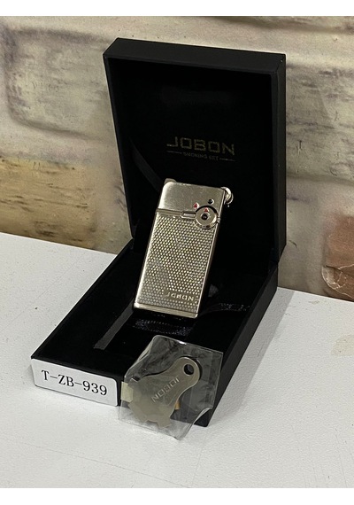 Jobon Çift Ateşlemeli Gaz Açıp Kapatmalı Gri Renk Kişiye Özel Çak