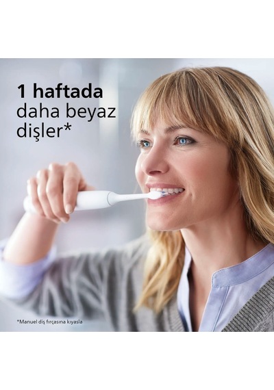 Philips Sonicare Optimal White Yedek Diş Fırçası Başlığı, 7 Kat Daha Fazla Plak Temizliği, Orta Yumuşak Fırça Başlığı,