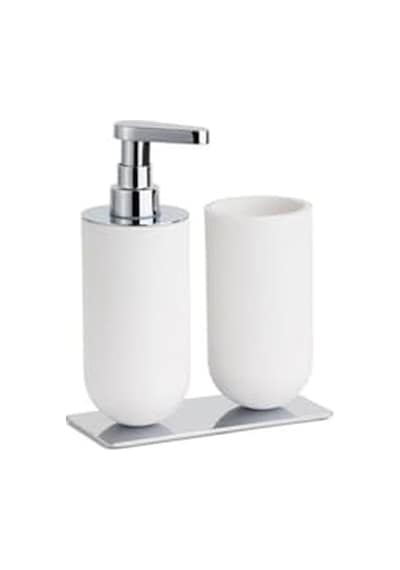 2'li Set Diş Fırçalığı/sıvı Sabunluk Beyaz/krom Renk 206x89x170 Mm Genel