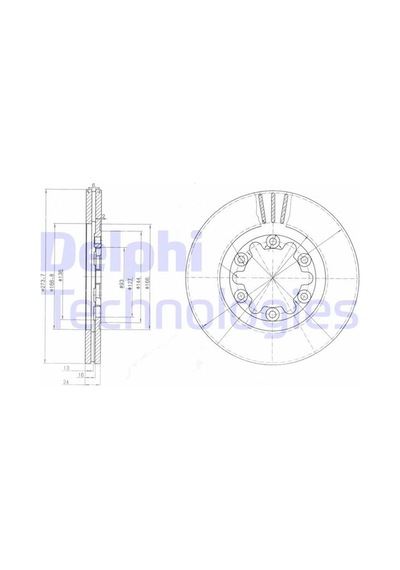 Delphı Fren Diski Ön Ford Ranger 98 4x4 Çap: 274mm Bg3809 Xm34 1027 Ba 6m34 Ea