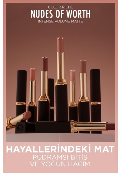 Color Riche Intense Volume Matte Ruj - 550 Nude Unapologetic Çok Renkli