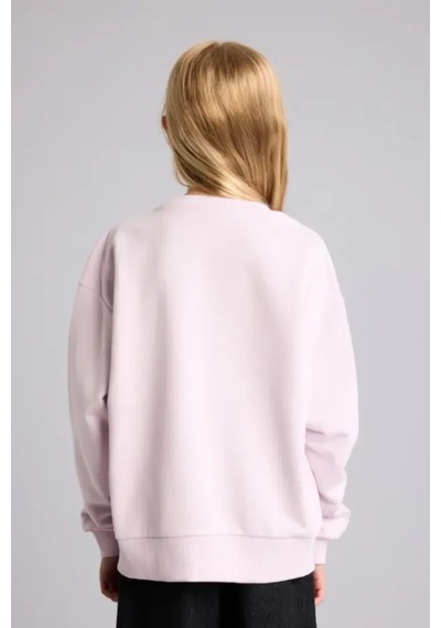 Defacto Kpop Demon Hunters Baskılı Relax Fit Bisiklet Yaka Sweatshirt Kız Çocuk I3551a826aupn424 Pembe-pn424