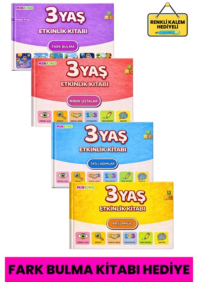 3 Yaş Etkinlik Seti 4 Kitap Bir Arada