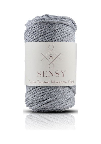 Sensy Premium Makrome Ipi 3mm Üç Büküm Taranan Halat Ip 4lü Set Ekru-kiremit-sütlü Kahve-açık Gri