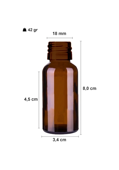 Çelik Roll On Şişesi 30 ML Sızdırmaz Siyah Kapaklı Amber Cam Şişe 2 Adet