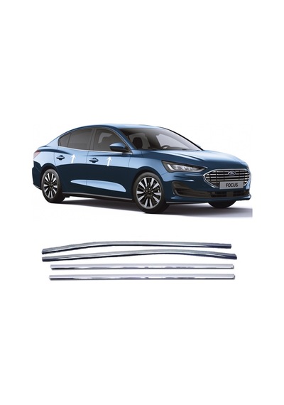 Ford Focus Hb-sedan Krom Cam Çıtası 4 Prç P.çelik 2018 Sonrası