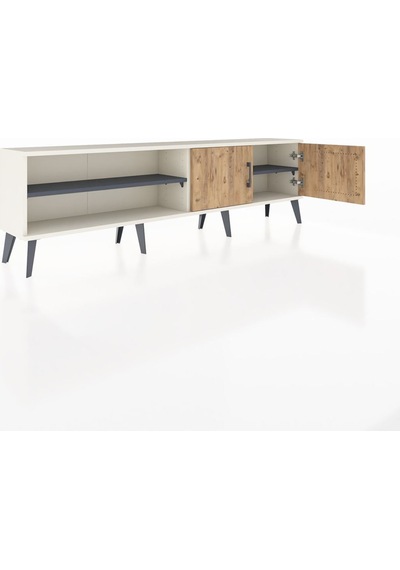 Arges Tv Ünitesi 2 Raflı 2 Kapaklı 176x30x51 Aytaşı-çam/antrasit Atlas Çam/antrasıt Arges Tv Ünitesi 2 Raflı 2 Kapaklı 176x30x51 Aytaşı-çam/antrasit Atlas Çam/antrasıt