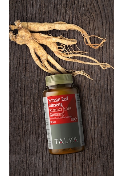 Talya  Korean Red Ginseng Kırmızı Kore Ginsengi Eki İçeren Takviye Edici Gıda 60 Tablet