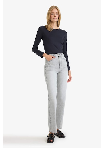 Defacto Slim Fit Dar Kesim Bisiklet Yaka Basic Düz Uzun Kollu Tişört D3756ax25aubk81 SIYAH
