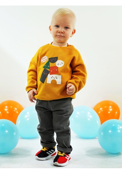Kidaxi Erkek Bebek Takım 3-6/6-9/9-12/18-24 Ay Füme