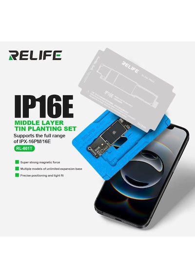 Relife Rl-601t 26'sı 1 Arada Orta Katman Kalay Dikme Bga Reballing Platform Seti Apple Uyumlu iPhone X 16 Pro Max