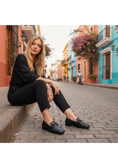 Aska Shoes Günlük Tokalı Babet 2025aska006 Siyah