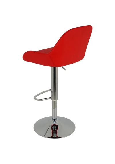 Bürocci Texas Bar Taburesi - Kırmızı Deri - 9506S0116 Çok Renkli