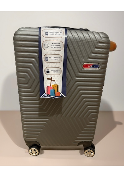 G&d Polo Suitcase Ayçix Kabin Boy Valiz Açık Gri