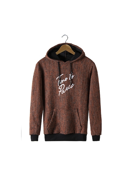 Terapi Men Erkek Kiremit Kapşonlu Kanguru Cepli Sweatshirt Vavn21k-6300106 Kiremit