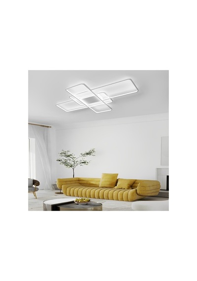 Antrasit 80x60cm Dikdörtgen 4000k Gün Işığı Led Tavan Lambası