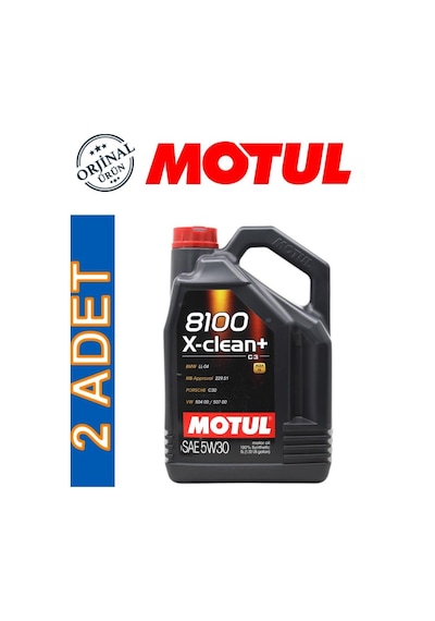 Motul 8100 X-Clean+ C3 Sae 5W-30 Motor Yağı 2 x 5 L