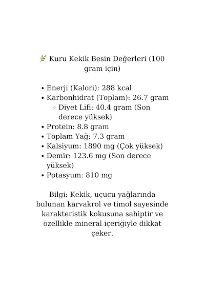 Furkan Telbisoğlu Maraş Yöresi Mor Çiçekli Maraş Kekiği Katkısız Elenmiş 1 KG Maraş Yöresi