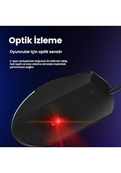 Philips SPK9304 USB Kablolu 6400DPI 6 Tuşlu RGB Aydınlatmalı Optik Gaming Mouse