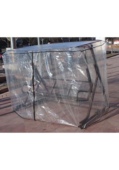 Otobirotoaksesuar Salıncak Koruma Örtüsü Kılıfı Bahçe Salıncak Kılıfı 220X120X150 Şeffaf